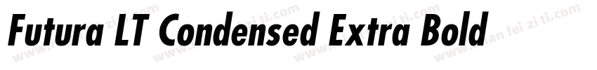 Futura LT Condensed Extra Bold Oblique字体转换